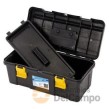 Caja portaherramientas de plástico con separador y cierres plásticos, 460 x 240 x 225 mm.