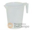 Jarra graduada de polietileno con graduación métrica, 2 l.