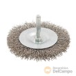 Cepillo circular de acero inoxidable ø 75 mm., con cerdas de acero elástico inoxidable de ø 0,3 mm.