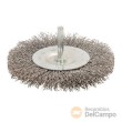 Cepillo circular de acero inoxidable ø 100 mm., con cerdas de acero elástico inoxidable de ø 0,3 mm.