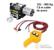 Polipasto eléctrico 12 v. para montar en vehículos con capacidad de tracción hasta 900 kg