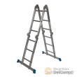Escalera multiuso con plataforma, aluminio. longitud 3600 mm. altura 980 mm. (incluye 2 plataformas de acero) capacidad 150 kgs