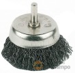 Cepillo de copa de alambre de acero ondulado ø 75 mm., con cerdas de acero elástico de ø0,3 mm