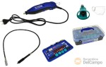 Estuche minitaladro eléctrico 230v-130w + eje flexible con portabrocas + 220 accesorios