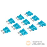 Blister 10 fusibles estandar de 15 a. *ato* para vehículos, tension max. 32v. c/c (color azul)