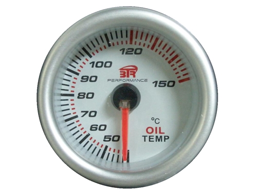 Reloj de medición de la temperatura del aceite white