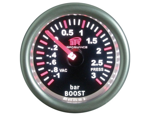 Reloj de medición de la presión del turbo smoked