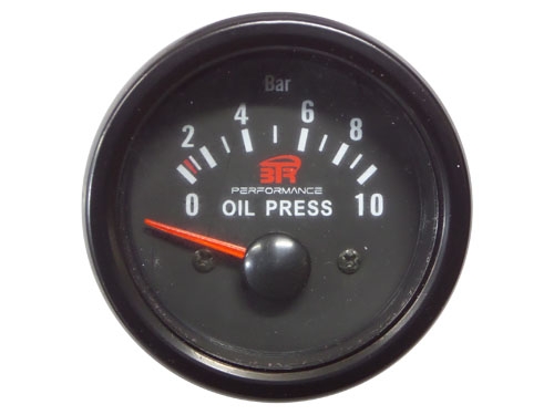 Reloj de medición de la presión del aceite black
