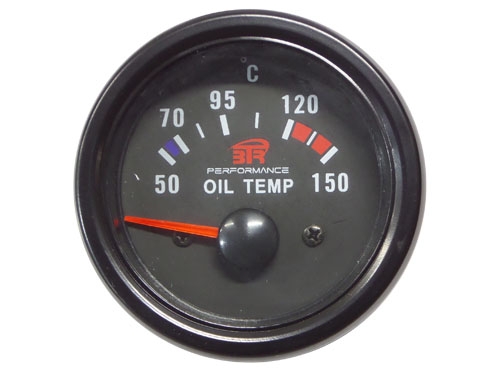 Reloj de medición de la temperatura del aceite black