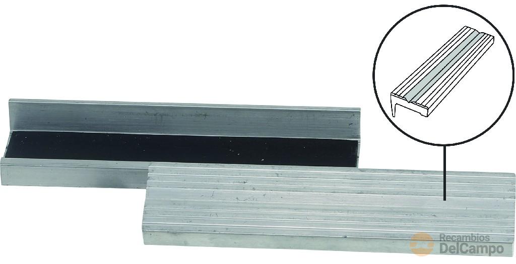 Blister 2 protectores de aluminio para mordaza de tornillo de banco, 150 mm. ( trazado liso)