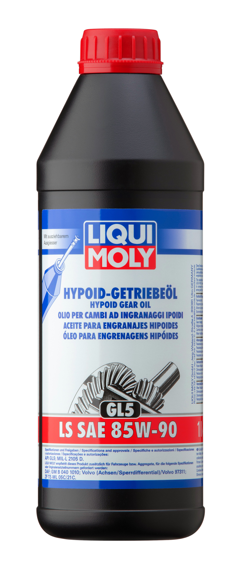 Aceite para engranajes hipoides (GL5) LS SAE 85W-90 (1 L) Liqui Moly