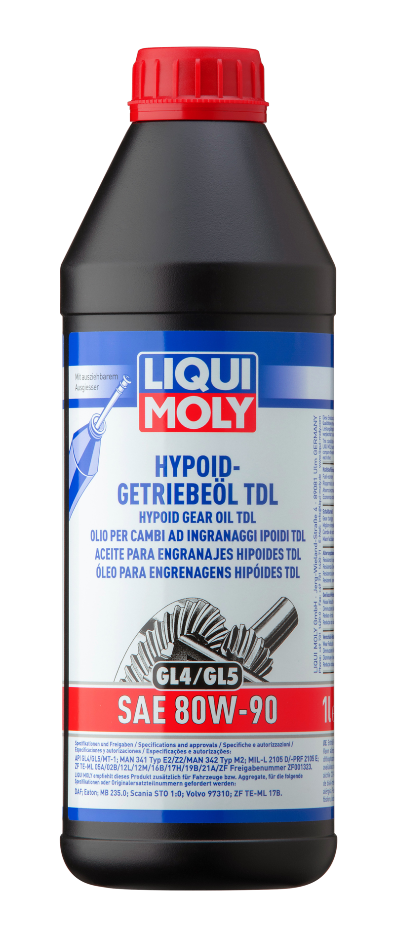 Aceite para engranajes hipoides (GL4/5) TDL SAE 80W-90 (1 L) Liqui Moly