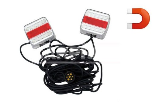 Kit iluminación remolque trasero LED magnético (7 cables) Kit iluminación remolque trasero LED magnético (7 cables)