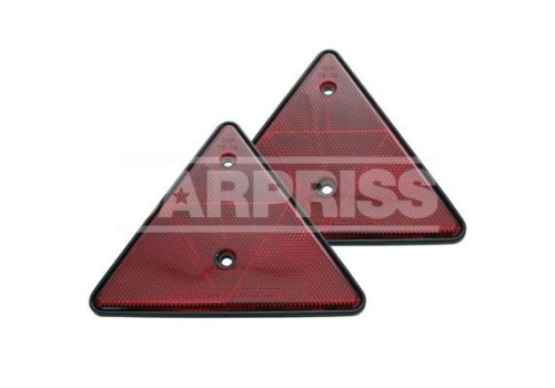 Juego 2 catadióptricos triangulares para atornillar (150mm x 130mm) Juego 2 catadióptricos triangulares para atornillar (150mm x 130mm)