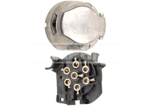Conector toma remolque 7 cables metalizado (hembra) Conector toma remolque 7 cables metalizado (hembra)