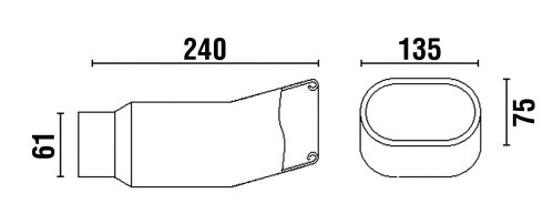 Cola de escape modelo 0042