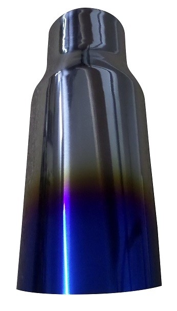 Cola de escape salida en azul quemado