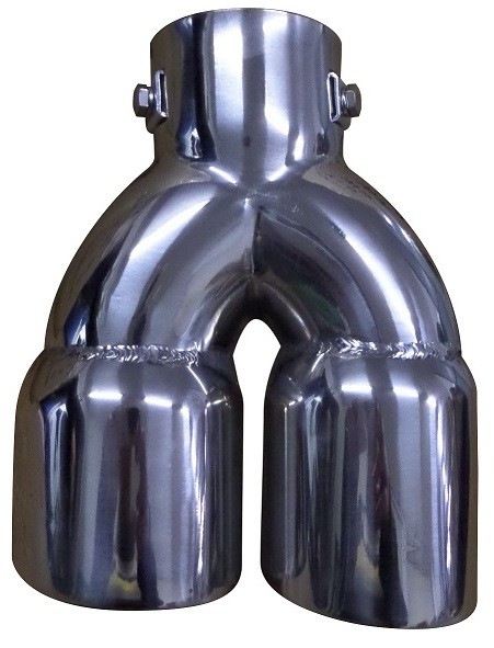 Cola de escape doble universal lado izquierdo