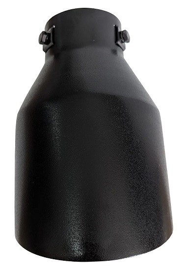 Cola de escape negra mate, salida 115mm
