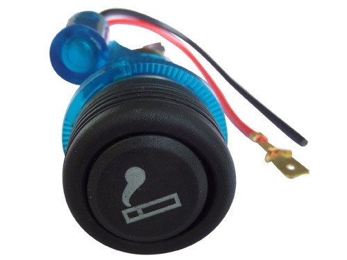 Toma de mechero con luz azul 12-24v Toma de mechero con luz azul 12-24v