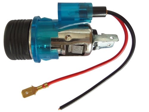 Toma de mechero con luz azul 12-24v Toma de mechero con luz azul 12-24v