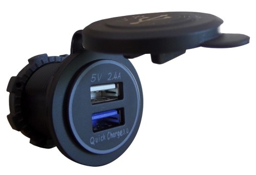 Toma usb 12-24v carga rapida qc 3.0 Toma usb 12-24v carga rapida qc 3.0