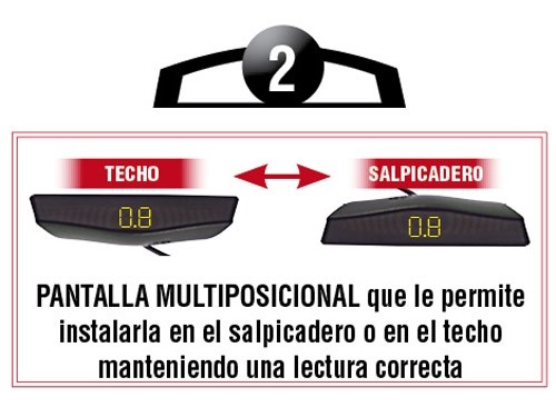 Kit de aparcamiento de 4 sensores desmontables con pantalla