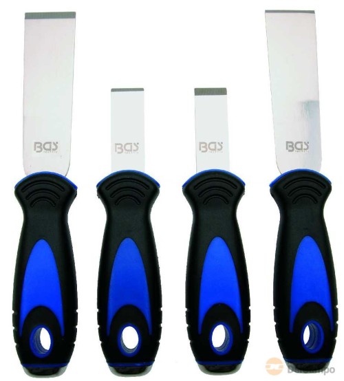 Blister 4 espatulas reforzadas, acero inoxidable Blister 4 espatulas reforzadas, acero inoxidable
