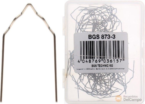 Bolsa 100 grapas metalicas en forma "v" de ø 0,8 mm para soldador de plasticos de carroceria Bolsa 100 grapas metalicas en forma "v" de ø 0,8 mm para soldador de plasticos de carroceria