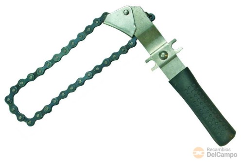 Llave de cadena c/bloqueo para sustitución de filtros de aceite, ø 80 - 120 mm., 400 mm, kraftmann Llave de cadena c/bloqueo para sustitución de filtros de aceite, ø 80 - 120 mm., 400 mm, kraftmann