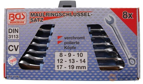 Estuche 8 llaves combinadas, din 3113, (8 - 19 mm) Estuche 8 llaves combinadas, din 3113, (8 - 19 mm)