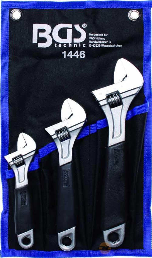 Bolsa 3 llaves inglesas ajustables ( 150 - 200 - 250 mm) Bolsa 3 llaves inglesas ajustables ( 150 - 200 - 250 mm)