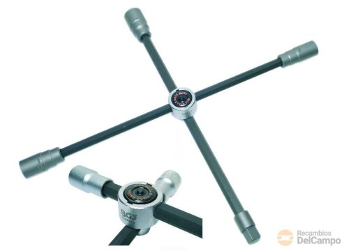 Llave de cruz coche, 17 x 19 x 21 x 1/2", plegable robusta Llave de cruz coche, 17 x 19 x 21 x 1/2", plegable robusta