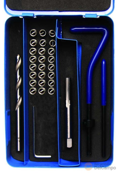 Estuche 29 pcs. reparacion de roscas insertadas, (m6 x 1,0 mm) Estuche 29 pcs. reparacion de roscas insertadas, (m6 x 1,0 mm)
