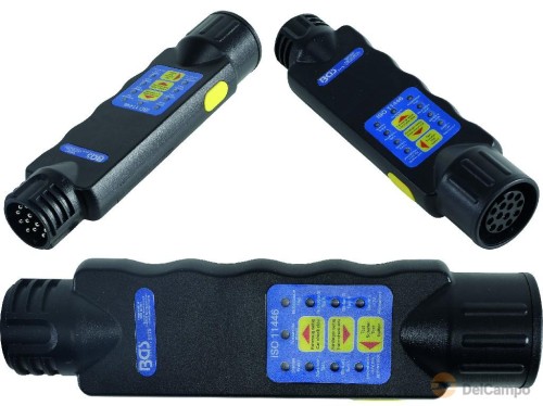 Comprobador de estado de enchufes de remolque de coches, 13 pins/ 12 v. Comprobador de estado de enchufes de remolque de coches, 13 pins/ 12 v.
