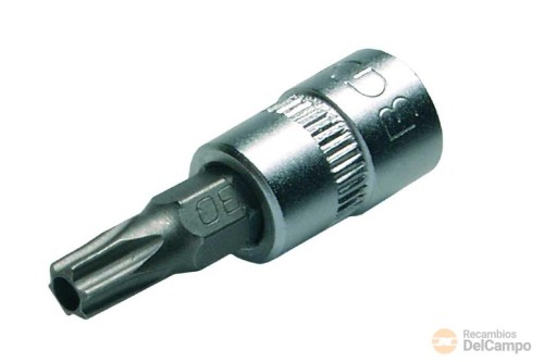 Vaso corto 1/4", punta torx inviolable, t30h Vaso corto 1/4", punta torx inviolable, t30h