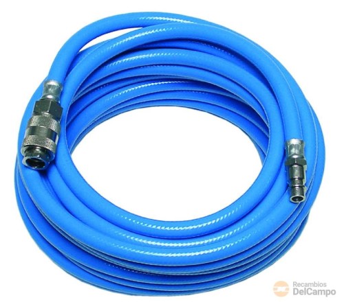 Manguera de aire 6 x 11 mm, 10 m con racores 1/4" , sistema aleman Manguera de aire 6 x 11 mm, 10 m con racores 1/4" , sistema aleman