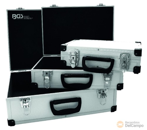 Lote de 3 estuches portaherramientas de aluminio ( 460 x 160 x 330 mm. - 380 x 120 x 260 mm. - 330 x 90 x 210 mm.) con divisores Lote de 3 estuches portaherramientas de aluminio ( 460 x 160 x 330 mm. - 380 x 120 x 260 mm. - 330 x 90 x 210 mm.) con divisores