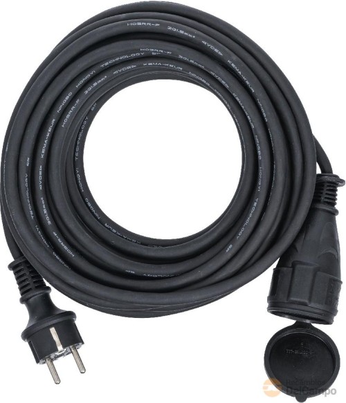 Cable alargador eléctrico de 20 m., 230 v. (3 x 1,5 mm2) - 16 a. - capacidad 3.000 w. - ip44 Cable alargador eléctrico de 20 m., 230 v. (3 x 1,5 mm2) - 16 a. - capacidad 3.000 w. - ip44