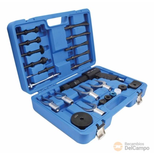 Estuche martillo cincelador neumático + 23 pcs, cincel redondo 10 mm Estuche martillo cincelador neumático + 23 pcs, cincel redondo 10 mm