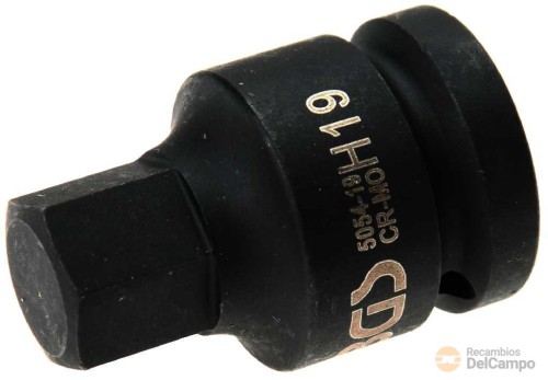 Vaso corto 3/4" de impacto con punta allen, h19 x 55 mm Vaso corto 3/4" de impacto con punta allen, h19 x 55 mm