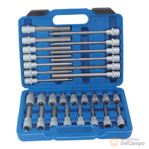 Estuche 30 vasos cortos 1/2" punta allen (h5 - h19 x 55 - 100 - 140 -200 mm.) Estuche 30 vasos cortos 1/2" punta allen (h5 - h19 x 55 - 100 - 140 -200 mm.)
