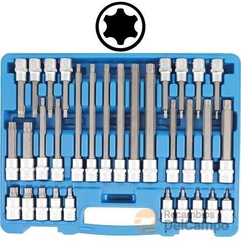 Estuche 32 vasos cortos 1/2" con puntas torx - plus (tp20 / tp70 x 55/100/140/200 mm.) Estuche 32 vasos cortos 1/2" con puntas torx - plus (tp20 / tp70 x 55/100/140/200 mm.)