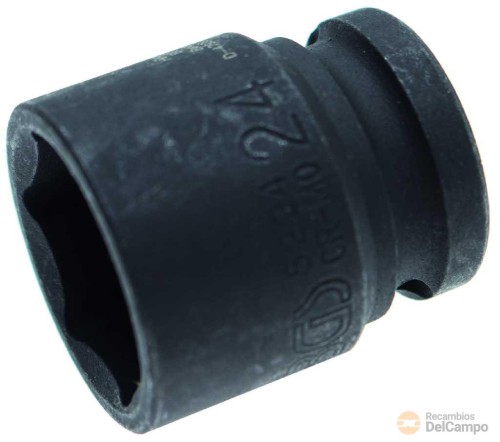 Vaso corto 1/2" impacto hex., 24 mm Vaso corto 1/2" impacto hex., 24 mm