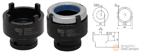 Vaso corto 3/4" , 4 almenas ext. ø 63 mm , sustitución rotulas suspension ejes delantero y trasero, mercedes ml class Vaso corto 3/4" , 4 almenas ext. ø 63 mm , sustitución rotulas suspension ejes delantero y trasero, mercedes ml class