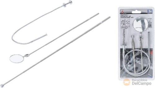 Blister con recogedor magnetico extensible (128 - 635 mm.) + pinza de 4 garras flexible ( 610 mm.) + espejo de inspección telescópico (200 - 542 mm.) Blister con recogedor magnetico extensible (128 - 635 mm.) + pinza de 4 garras flexible ( 610 mm.) + espejo de inspección telescópico (200 - 542 mm.)