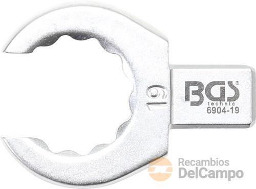 Llave insertable de anillo abierta bihex., 19 mm. Llave insertable de anillo abierta bihex., 19 mm.