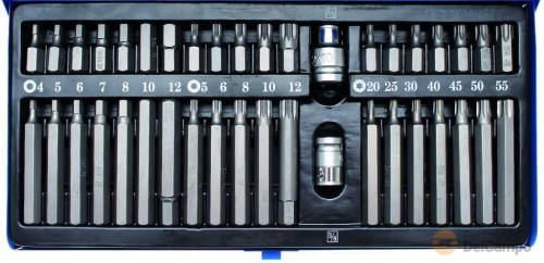Estuche metalico 38 puntas 10 mm cortas y largas allen - torx - xzn + 2 adaptadores 3/8" y 1/2" Estuche metalico 38 puntas 10 mm cortas y largas allen - torx - xzn + 2 adaptadores 3/8" y 1/2"