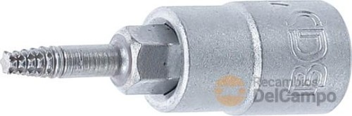 Vaso corto 1/4" para extracción de tornillos defectuosos torx, t10 Vaso corto 1/4" para extracción de tornillos defectuosos torx, t10