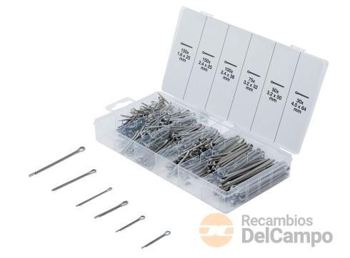 Estuche 555 pasadores de pua de acero inoxidable (ø 1,6 x 25 - 4,0 x 64 mm) Estuche 555 pasadores de pua de acero inoxidable (ø 1,6 x 25 - 4,0 x 64 mm)
